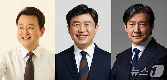 경기 평택을 국회의원 보궐선거에 출마한 김용남 더불어민주당 후보(왼쪽부터), 유의동 국민의힘 후보, 조국 조국혁신당 후보. (각 캠프 제공. 재판매 및 DB 금지) 2026.5.1/뉴스1