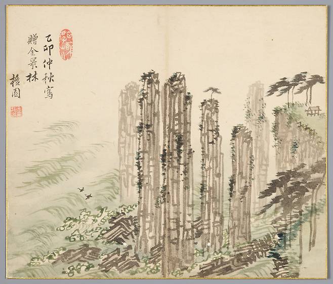 김홍도의 ‘을묘년화첩’ 중 ‘총석정’(1795년), 개인소장 <국립중앙박물관>