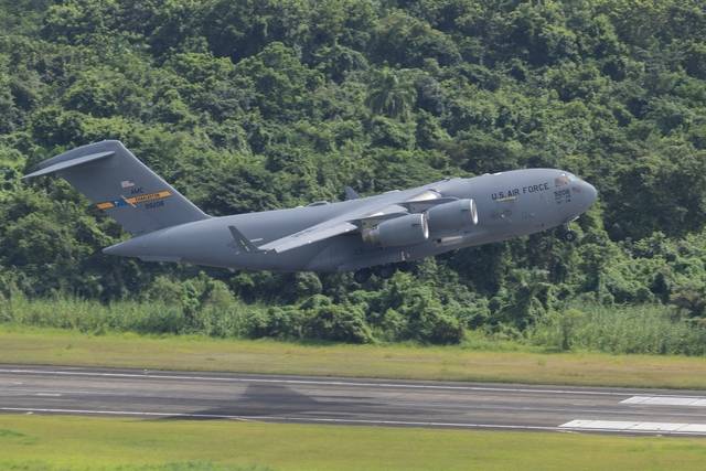 미국 공군의 C-17 대형 수송기. AP 뉴시스