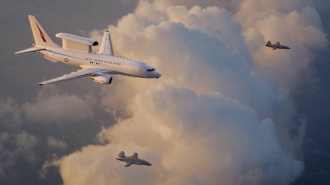 E-7A 프로그램 발주국인 호주는 무인전투기 통제도 고려하고 있다. 보잉 제공