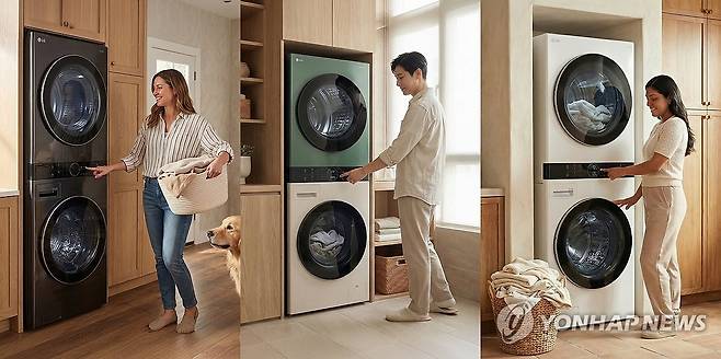 LG 트롬 워시타워 (서울=연합뉴스) LG전자 트롬 워시타워가 글로벌 누적 판매량 300만 대를 돌파했다고 24일 밝혔다. 사진은 LG 트롬 워시타워. 2026.3.24 [LG전자 제공. 재판매 및 DB 금지] photo@yna.co.kr