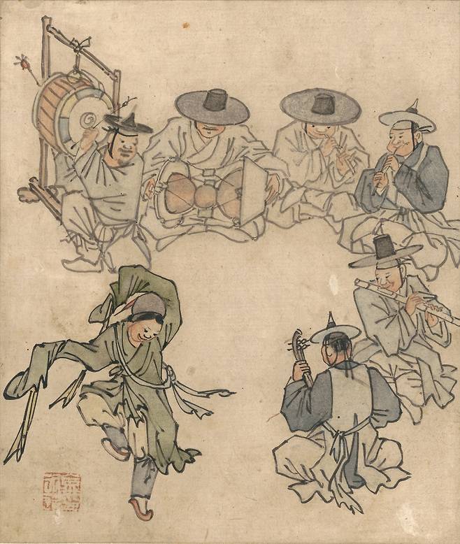 보물 '김홍도 필 풍속도 화첩' 중 '무동' [국립중앙박물관 제공. 재판매 및 DB 금지]