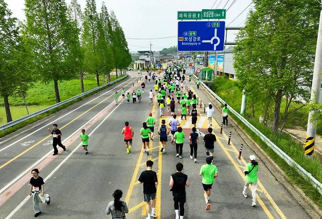녹차 마라톤 대회는 메타세콰이어 길 코스를 포함하고 있다.