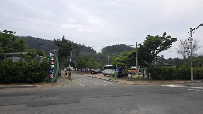 율포 해변의 오토캠핑장.