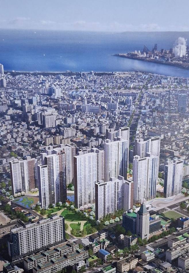 포항시 죽도4구역 재개발사업 조감도. /포항시