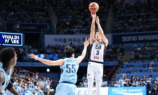 허웅의 슈팅 감각은 대단히 뜨거웠다. 사진=KBL 제공