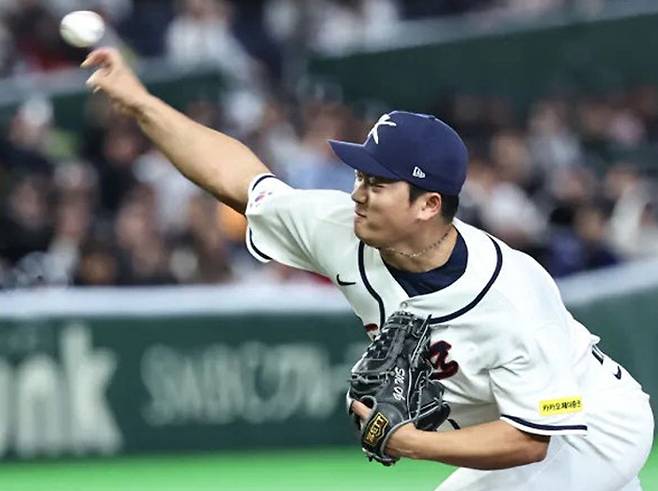 고우석이 지난 3월 WBC에서 투구하는 모습. 연합뉴스