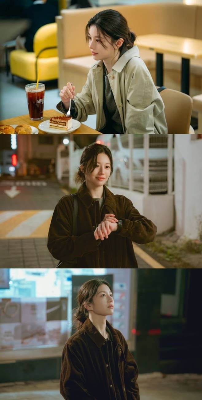 배우 고윤정이 '모두가 자신의 무가치함과 싸우고 있다'에서 일명 '초록불 대사'로 시청자들에게 위로를 전하고 있다./사진제공=JTBC