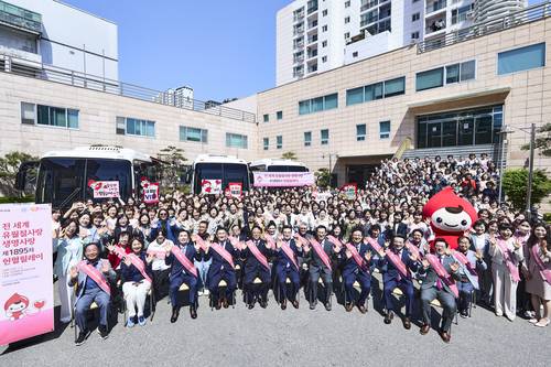 지난 4일 전 세계 유월절사랑 생명사랑 1895차 헌혈릴레이가 진행된 ‘인천청천 하나님의 교회’ 현장./하나님의 교회 제공