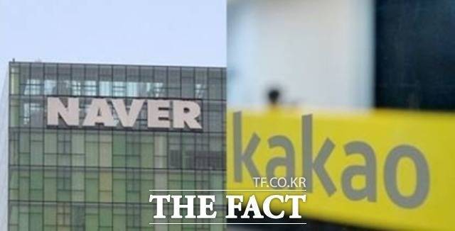 국내 대표 플랫폼주인 '네카오(네이버카카오)'가 AI 성장 동력에 대한 확신을 주지 못하면서 상승장에서 부진한 흐름을 보이고 있다. /더팩트DB