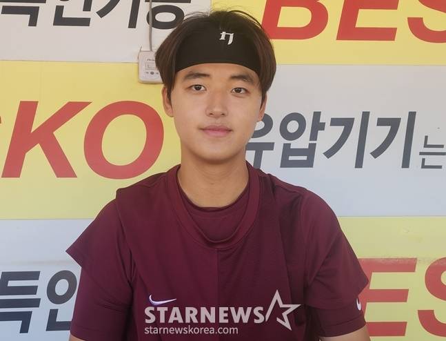 5일 경기를 앞두고 만난 박준현. /사진=박수진 기자