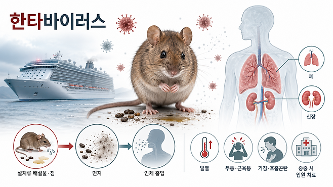한타바이러스 등장…뜻·증상·백신·치사율 총정리(출처=오픈AI 챗GPT 편집 이미지)