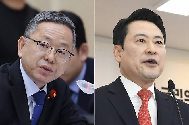 ▲ 김문수 더불어민주당 의원(왼쪽)과 장동혁 국민의힘 대표 [연합뉴스]&nbsp;