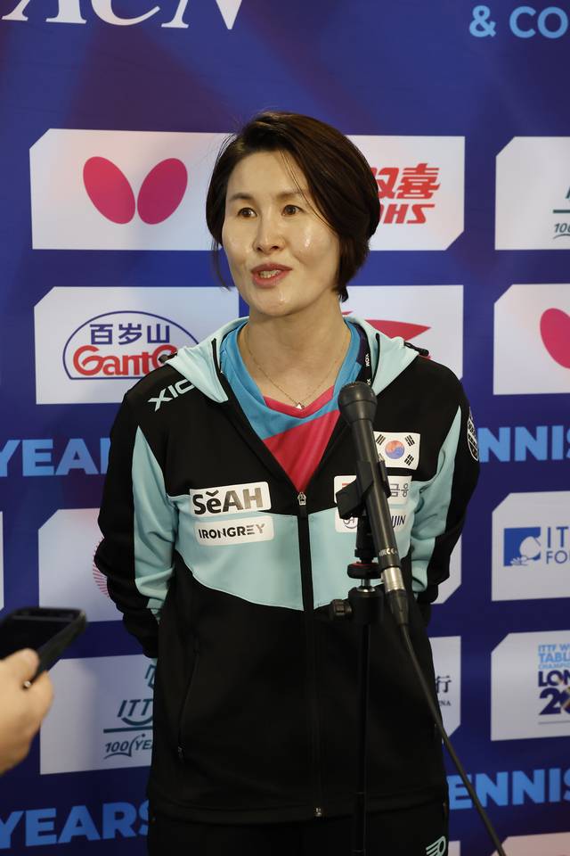석은미 여자대표팀 감독. 대한탁구협회