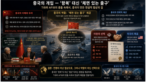 체면있는 출구를 제안하면서 영향력을 유지하려는 중국에 대한 상상도. 김태준 한반도안보문제연구소장 AI 그림