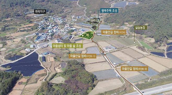 [남원=뉴시스] 남원시 아영면 율동마을 농촌공간 정비사업 계획도. *재판매 및 DB 금지