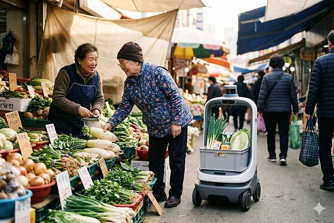 인공지능(AI) 짐꾼 로봇 AI 생성 이미지 ⓒ성남시 제공