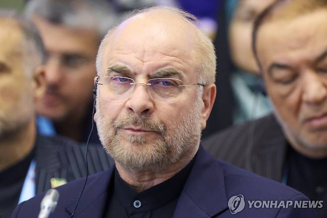 모하마드 바게르 갈리바프 의회 의장 [타스=연합뉴스 자료사진. 재판매 및 DB 금지]