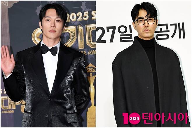 배우 장기용과 차승원이 포즈를 취하고 있다. /텐아시아 DB