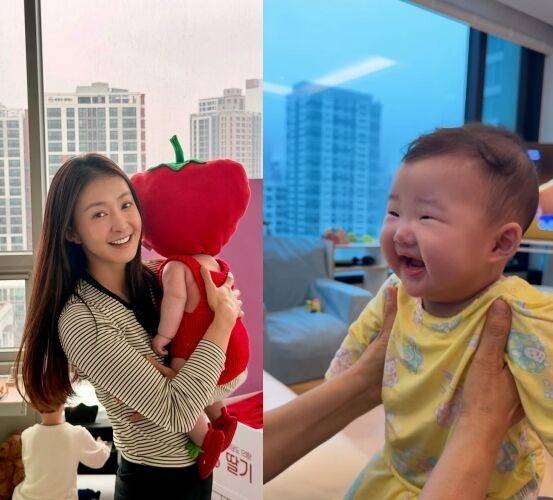 배우 이시영이 둘째 딸을 최초로 공개했다. / 이시영 소셜미디어
