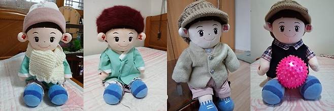 다양한 옷 입은 효돌이 [허순춘 어르신 제공. 재판매 및 DB 금지]