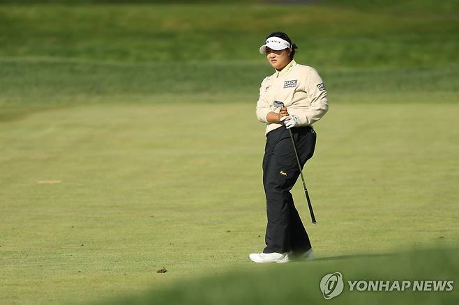 유해란의 2라운드 경기 모습 [게티이미지/AFP=연합뉴스]