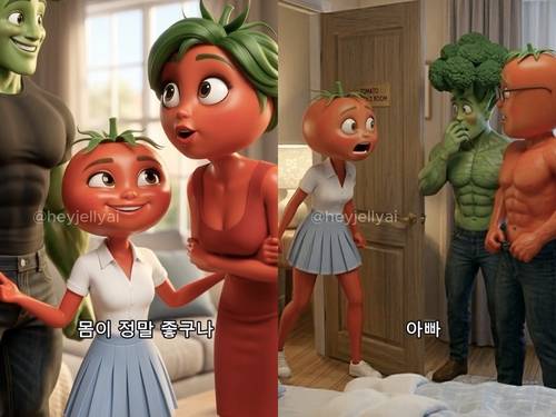 AI로 만들어진 '과일 드라마' 영상 캡처 [인스타그램 앱 캡처. 재판매 및 DB 금지]