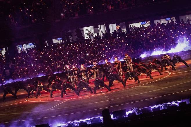 멕시코시티 공연 중인 BTS [하이브 아메리카 제공. 재판매 및 DB금지]