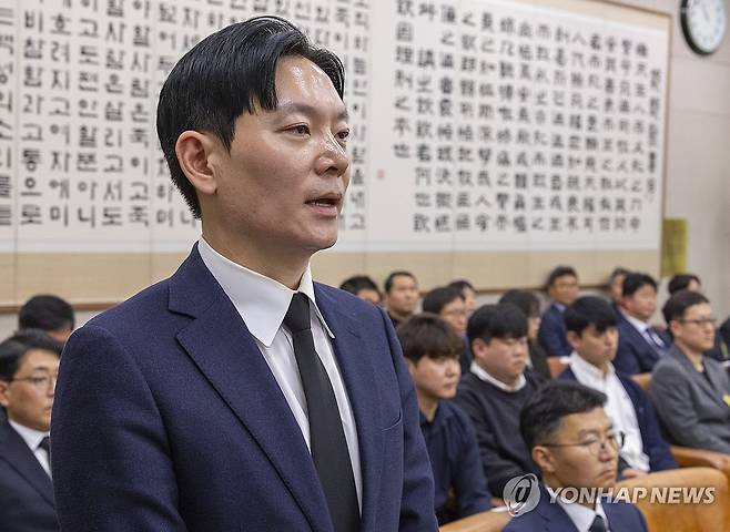 국조특위 증인 선서 거부 소명 기회 요구하는 박상용 검사 [연합뉴스 자료사진]