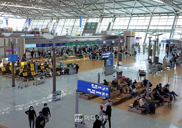 인천국제공항 제1출국장 전경./사진=미디어펜 김상문 기자