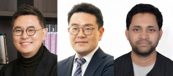 UNIST 연구진. 왼쪽부터 김수현 교수, 권순용 교수, 데바난다 모하파트라 연구교수(제1저자).(사진=UNIST)