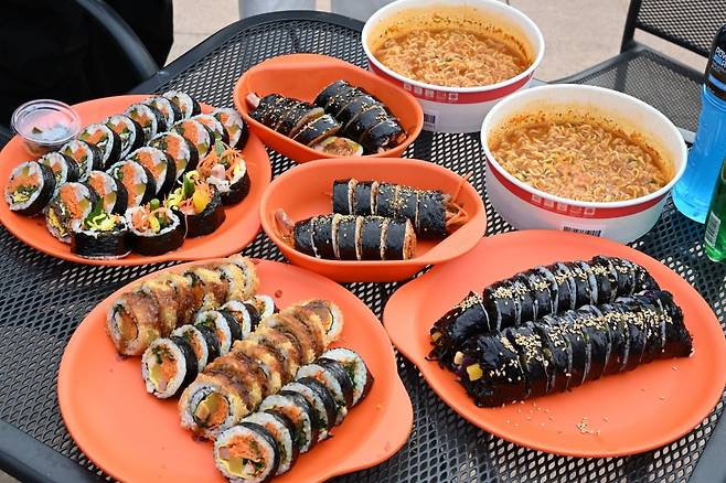 2025 김천 김밥축제 메뉴/ 사진=연합뉴스