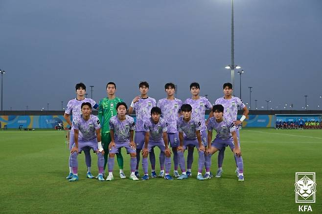 한국 U-17 대표팀 선수들. /사진=대한축구협회 제공