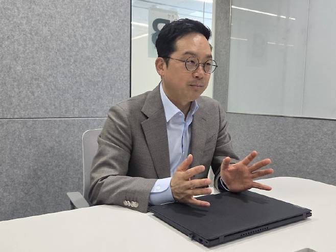 오종욱 웨이브릿지 대표가 이데일리와 인터뷰하고 있다. (사진= 웨이브릿지 제공)
