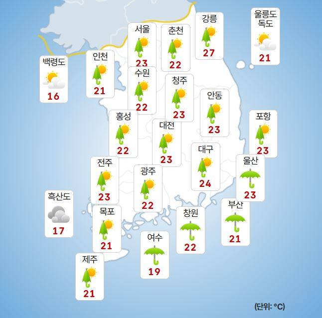 ⓒ기상청 오늘(12일) 날씨