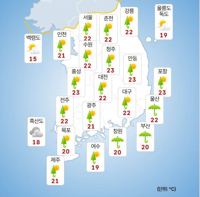ⓒ기상청 내일(13일) 오후 날씨