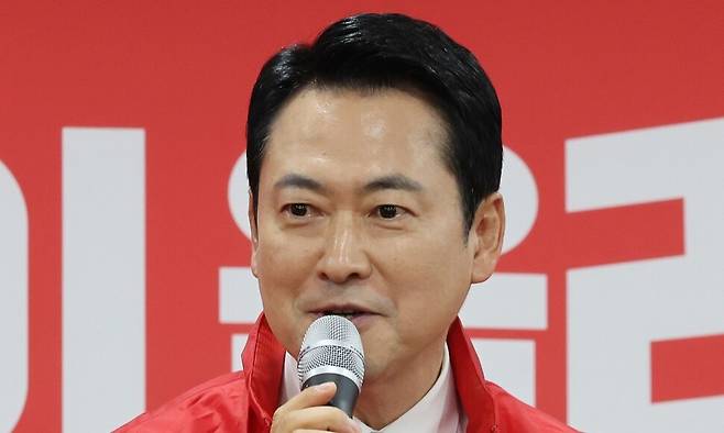 장동혁 국민의힘 대표가 지난 11일 울산시 남구 울산시당에서 열린 ‘6·3 지방선거 울산선대위 발대식 및 공천장 수여식’에서 발언하고 있다. 연합뉴스