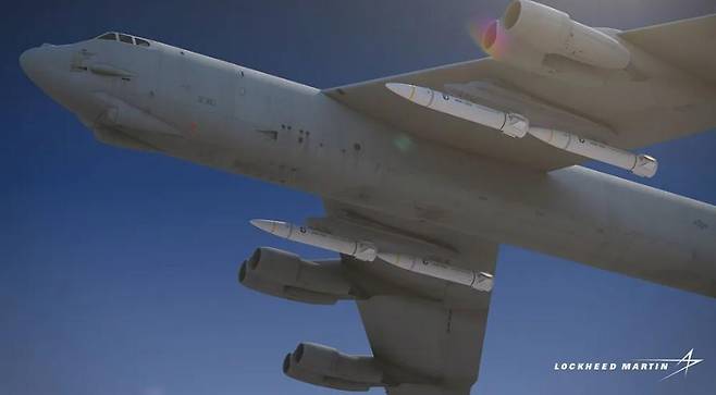 B-52J의 주력 무장인 AGM-183A ARRW 극초음속 미사일. 록히드마틴 홈페이지