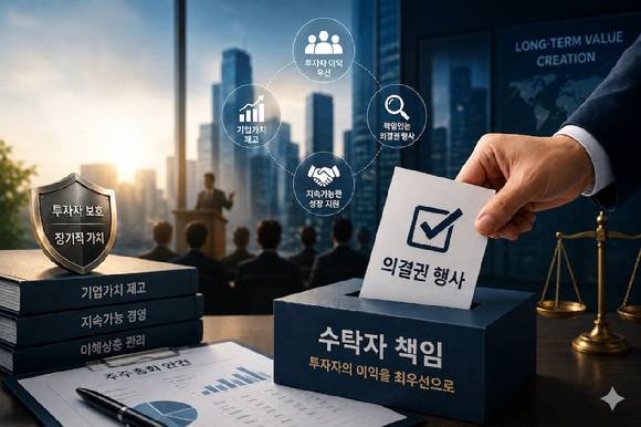 자산운용사들이 주주총회 의결권 행사 내역 공시를 통해 수탁자 책임 의무를 이행하고 있다. [사진=챗GPT]
