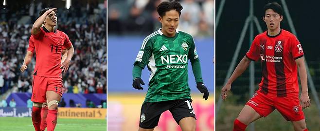 (왼쪽부터)황희찬 이승우  이한범
