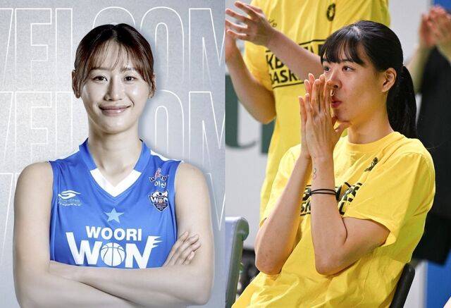 아산 우리은행으로 이적한 강이슬(왼쪽)과 FA 2차 협상에 돌입한 박지수. 우리은행, WKBL 제공