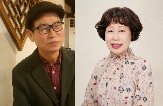 ▲민조시(民調詩) 부문에 여윤동 시인(사진 좌측)과 동시(童詩) 부문에 한상순 시인.ⓒ자유문학