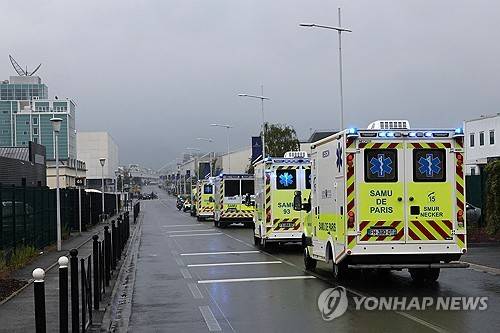 크루즈선에 탑승했던 프랑스 승객들 이동시키는 구급차들 [AFP 연합뉴스 자료사진. 재판매 및 DB 금지]