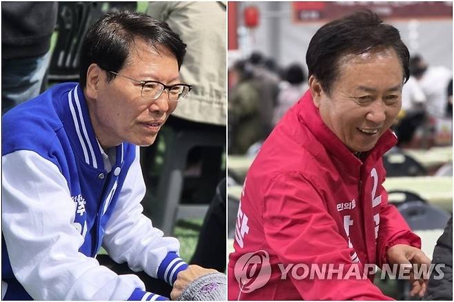 이삼걸·권기창 안동시장 예비후보 이삼걸 더불어민주당 안동시장 예비후보(왼쪽)와 권기창 국민의힘 안동시장 예비후보 [각 예비후보 페이스북. 재판매 및 DB 금지]