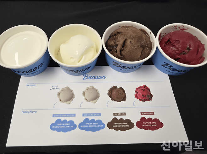 기자가 시식해본 벤슨 아이스크림. [사진=신현숙 기자]