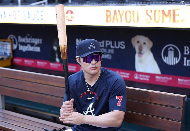 ATLANTA, GEORGIA - MAY 12: Ha-Seong Kim #7 of the Atlanta Braves looks on prior to batting practice ahead of the game against the Chicago Cubs at Truist Park on May 12, 2026 in Atlanta, Georgia.   Kevin C. Cox/Getty Images/AFP (Photo by Kevin C. Cox / GETTY IMAGES NORTH AMERICA / Getty Images via AFP)

<저작권자(c) 연합뉴스, 무단 전재-재배포, AI 학습 및 활용 금지>