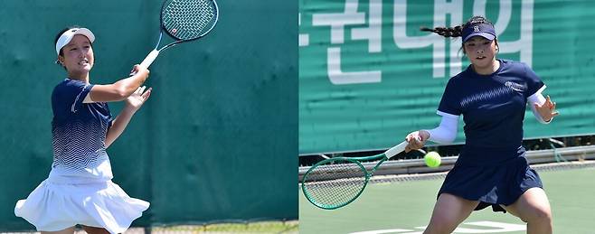 U-18 여자단식 결승에서 맞붙는 정의수와 이다연. 황서진 기자