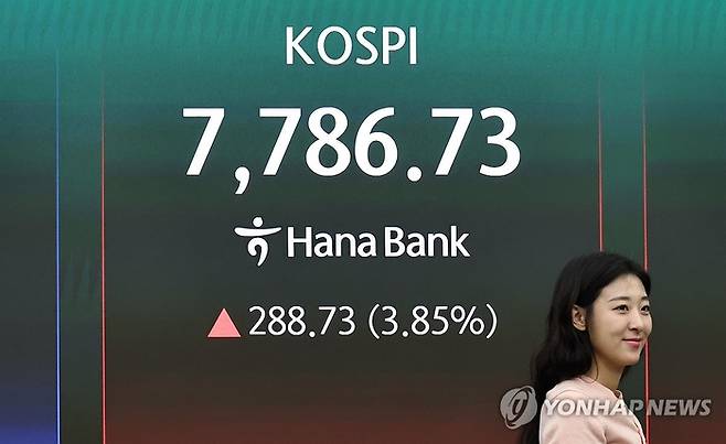 모건스탠리가 올해 코스피전망치를 9500으로 제시했다. [연합뉴스]