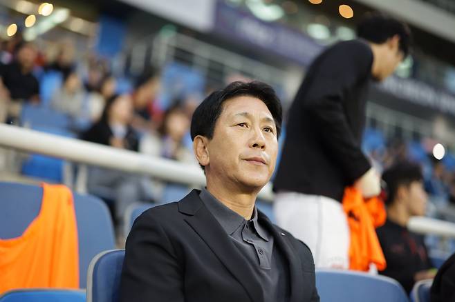 박태하 포항 감독은 12일 인천축구전용경기장에서 열린 인천과 원정경기에서 1-0으로 이긴 뒤 선수들의 자신감과 간절함이 상승한 대목에 큰 의미를 부여했다. 사진제공│한국프로축구연맹