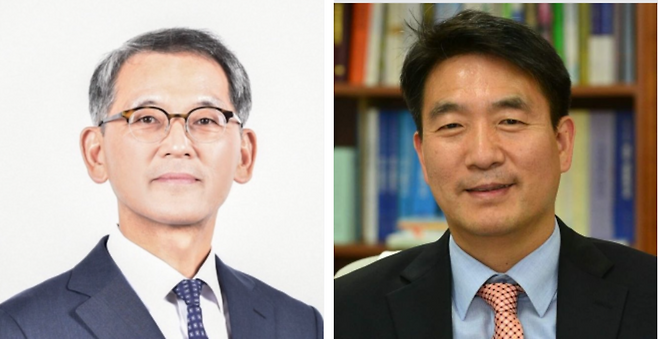 더불어민주당 윤동춘 후보(왼쪽) , 국민의힘 안병윤 후보(오른쪽)